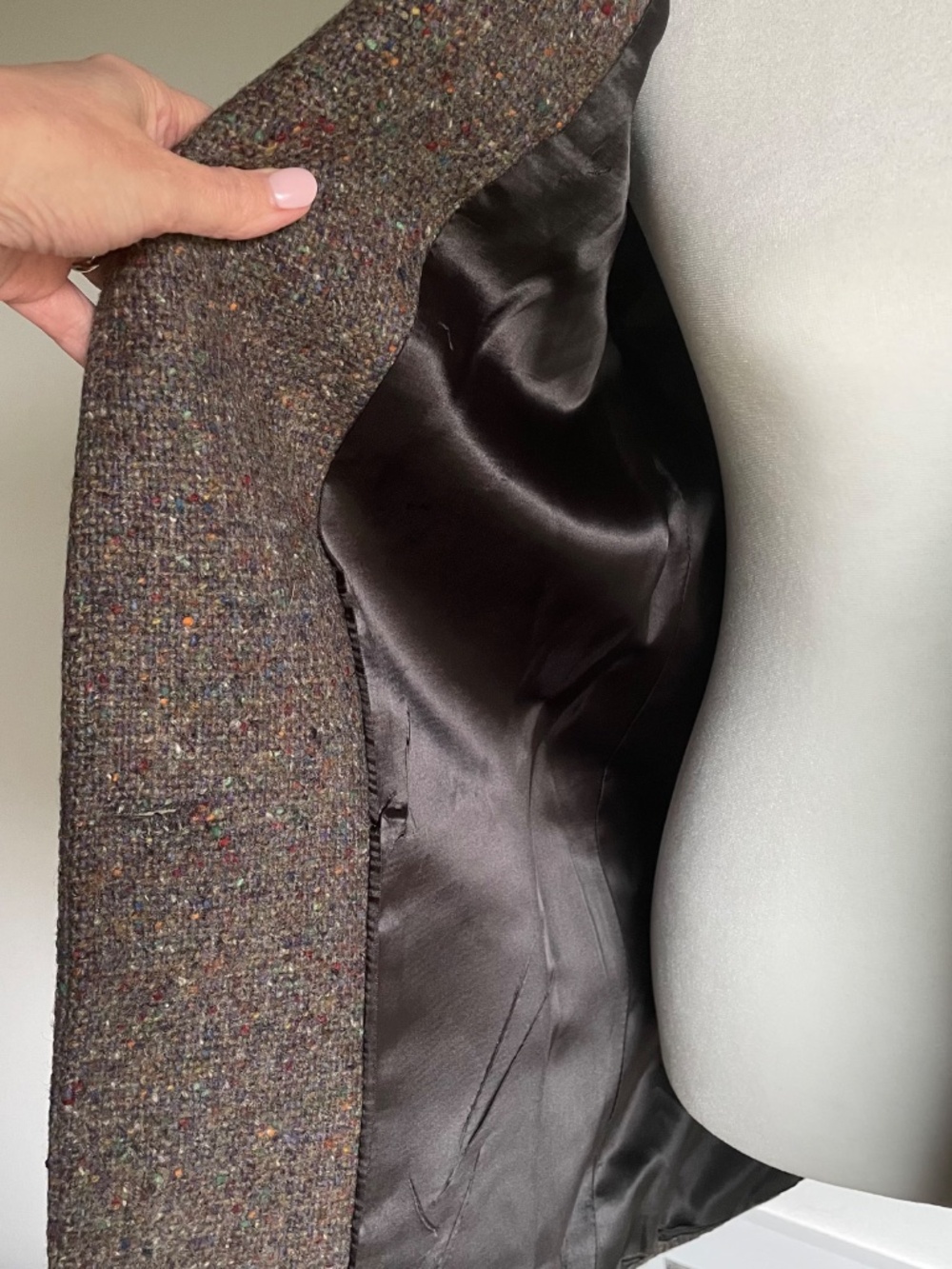 Vintage Larry Levine New York Multicolor Tweed Blazer Medium - Picture 7 of 9